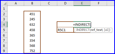 How to use INDIRECT function in Excel