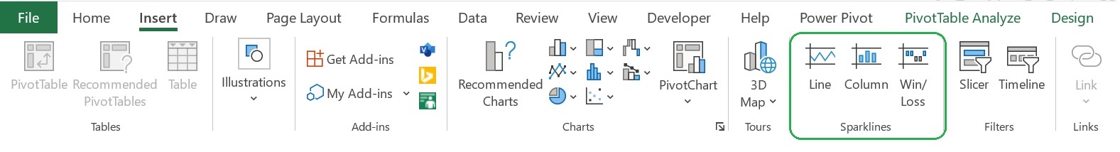 What is Spark lines in Excel and How to use it in 3 different ways?