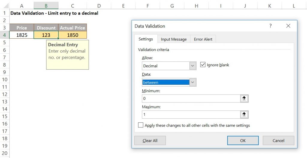 how to create a validation rule in excel

