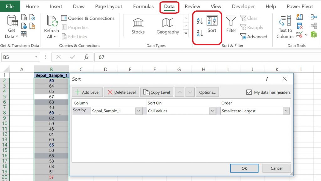 How to sort your data in excel