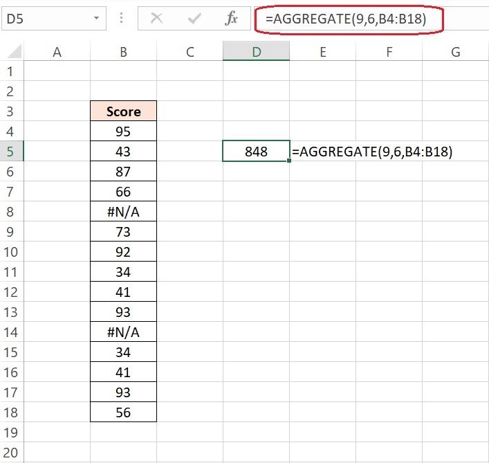 Excel AGGREGATE Function
