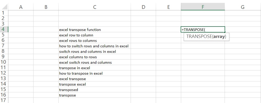 how to switch rows and columns in excel

