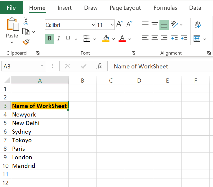 How to create multiple worksheets from a list of cell values using VBA