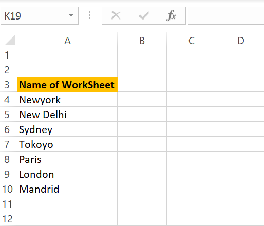 How To create Multiple Worksheets From A List Of Cell Values Without VBA