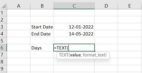TEXT function in excel