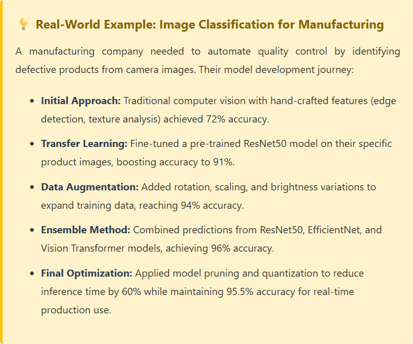 image classification for manufecturing