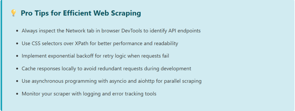 tips for webscrapping for data science