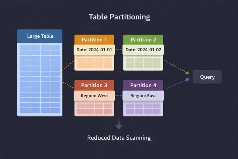 Table partition in SQL